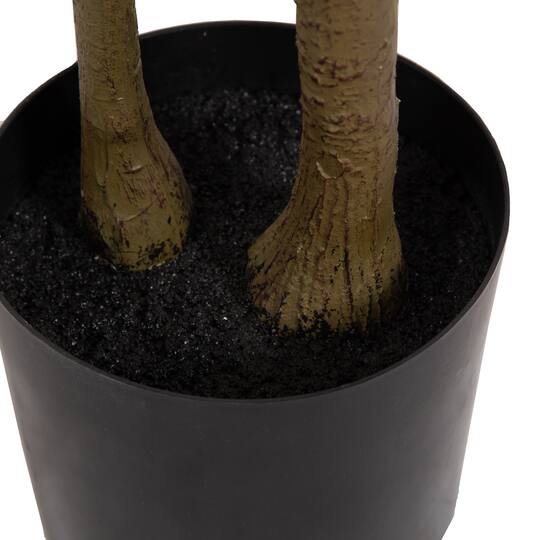 Kate and Laurel 8ft. Eudora Faux Eucalyptus Tree with Natural Planter